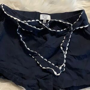 Crown & Ivy Dark Blue Shorts with White Accents